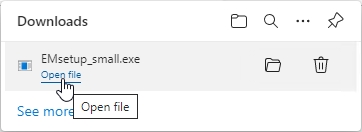 Now you can click 'Open file'